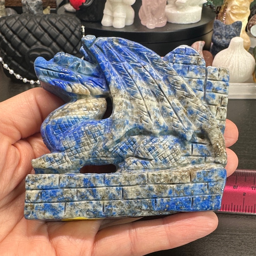 Lapis Lazuli Dragon Figurine - Picture 4 of 4